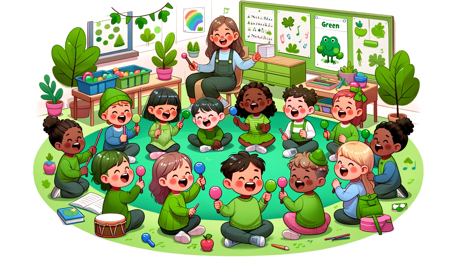 the-best-green-color-songs-with-lyrics-preschool-education